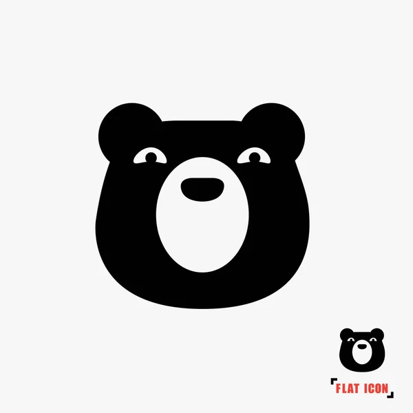 Oso icono plano — Vector de stock