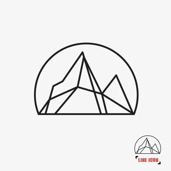 Mountain line icon — Stock Vector