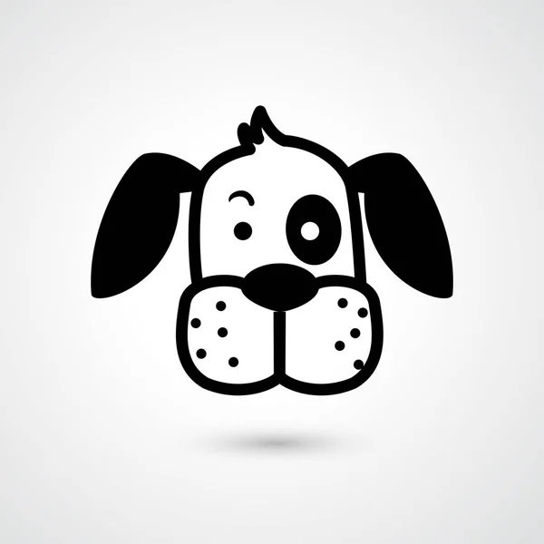 Dog head icon vector — Stock Vector