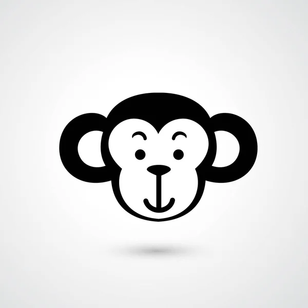 Macaco em estilo simples doodle no fundo branco