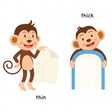 İnce ve kalın vektör çizim karşısında