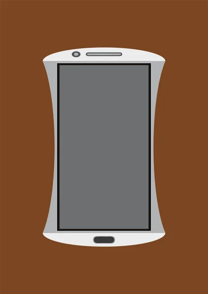 Bild Einer Weißen Farbe Grauton Kurvenform Smartphone Vektor Grafik Design — Stockvektor