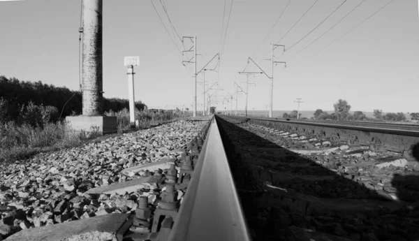 Ferrocarril Blanco Negro — Foto de Stock