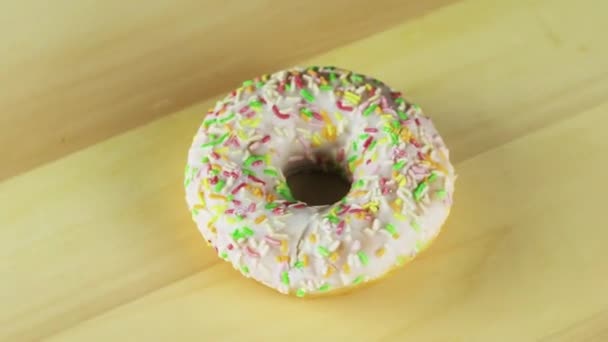 Donut Tafel Video Rotatie — Stockvideo