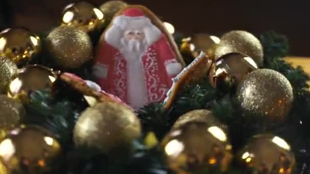 Ragazza Preparare Biscotti Pan Zenzero Natale — Video Stock