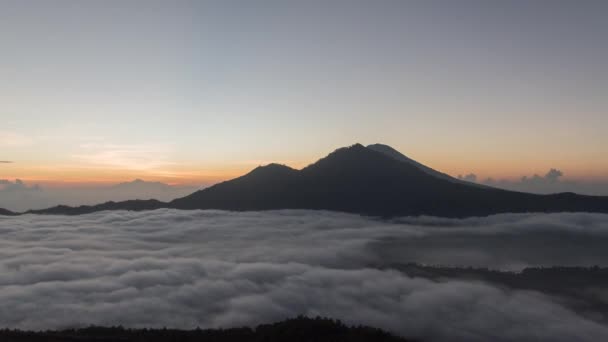 Bali Indonesia Monte Batur Volcán Amanecer — Vídeo de stock