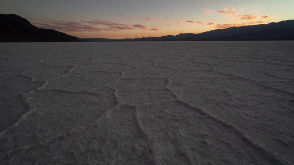 Θάνατος Κοιλάδα Εθνικό Πάρκο Badwater Λεκάνη Ηλιοβασίλεμα Time Lapse — Αρχείο Βίντεο