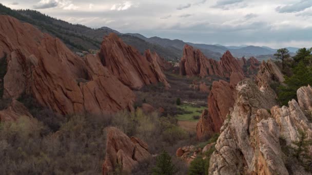 Zeitraffer Roxborough State Park Nachmittag — Stockvideo