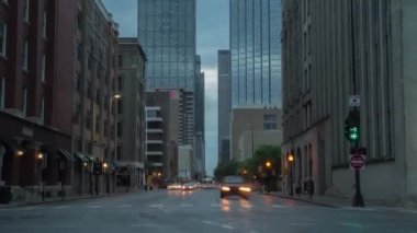 dallas downtown traffic lights time lapse