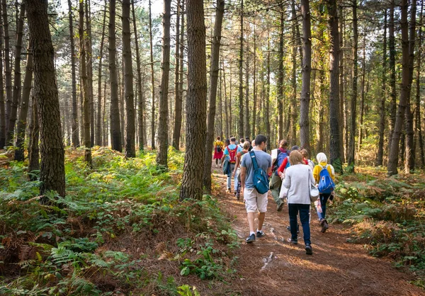 Ein Gepanzertes Fahrzeug Steht Mit Touristen Und Einem Museum Auf — Stockfoto