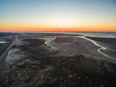 İngiliz kıyılarında gün batımı (Southport)