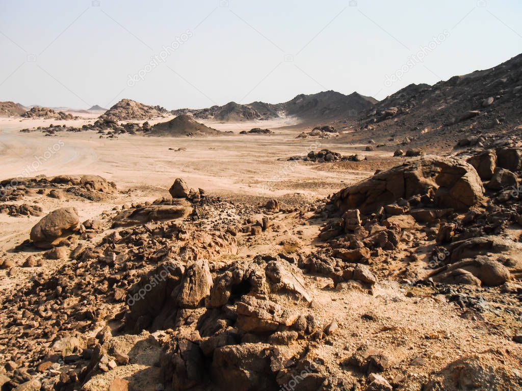 rocky desert in egypt