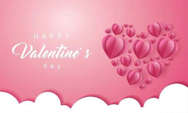 Valentine's day background banner promotion template — Stock Vector