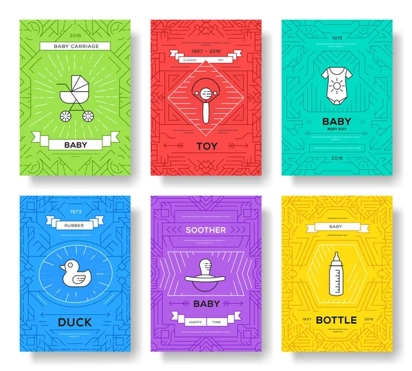 Breastfeeding week vector brochure cards thin line set. Child template of flyear, magazines, posters, book cover, banners. Layout kids elements outline illustrations modern pages — Stock Illustration Breastfeeding week vector brochure cards thin line set. Child template of flyear, magazines, posters, book cover, banners. Layout kids elements outline illustrations modern pages Vector Graphics
