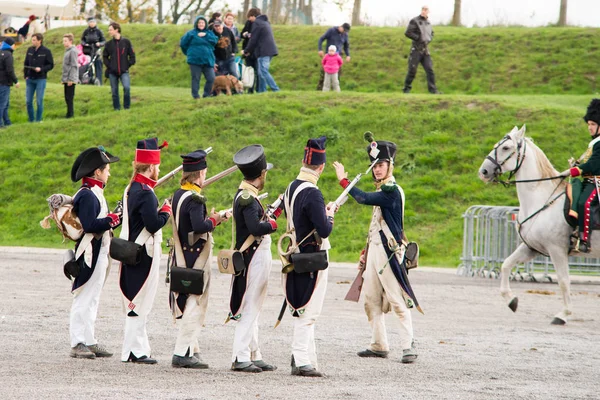 Olomouc Tsjechië Oktober 2017 Historische Festival Olmutz 1813 Napoleontische Soldaten — Stockfoto