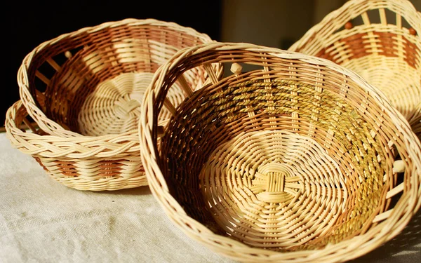 Produto da oficina de tecelagem de cesta — Fotografia de Stock