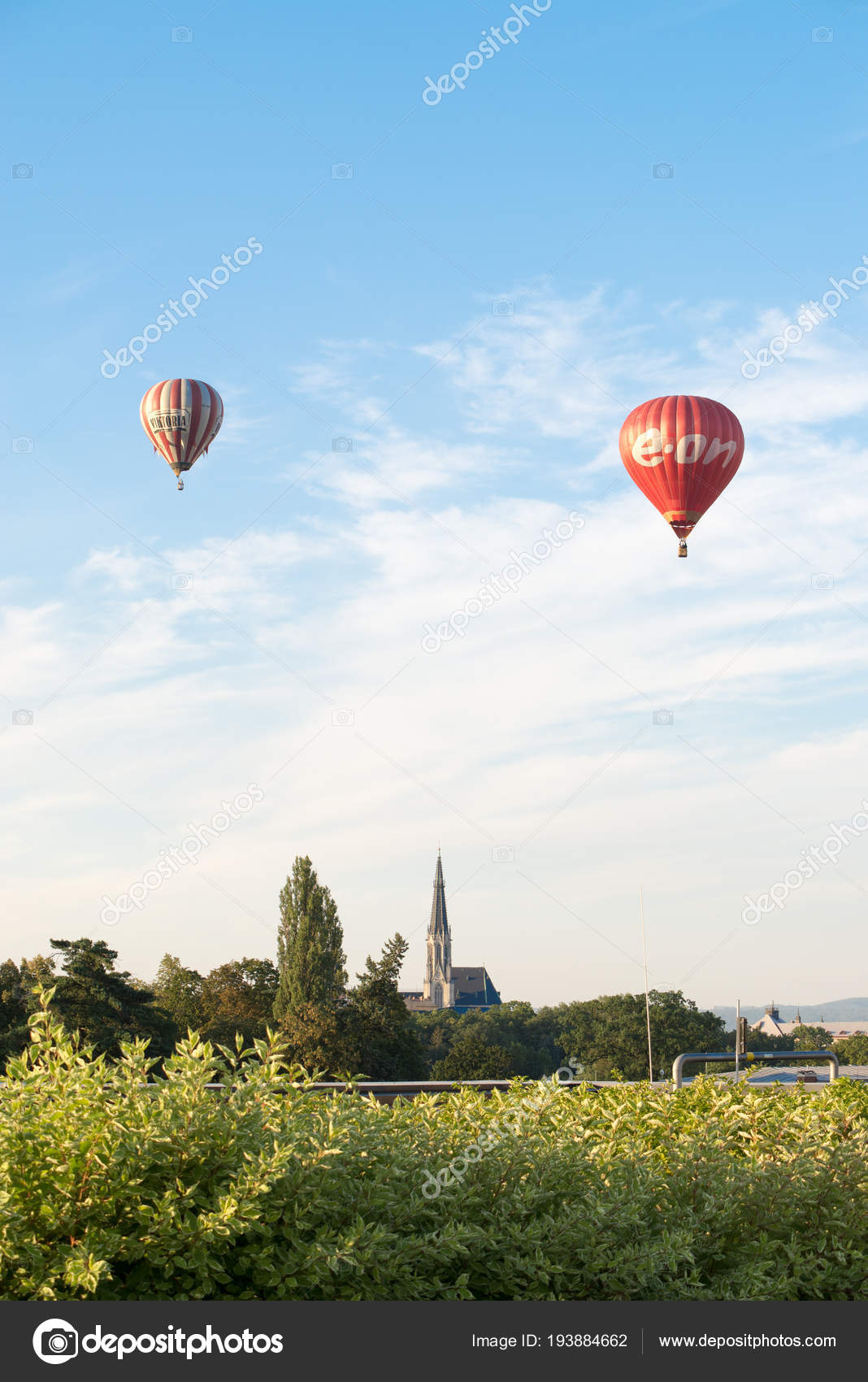 Olomouc Czech Rep 18th August 2017 Hot Air Balloons Flying Stock Editorial Photo C Vladiczech 193884662
