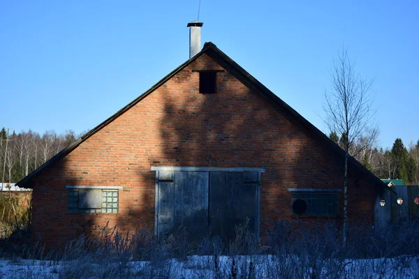 Église Dans Maison Hiver — Photo