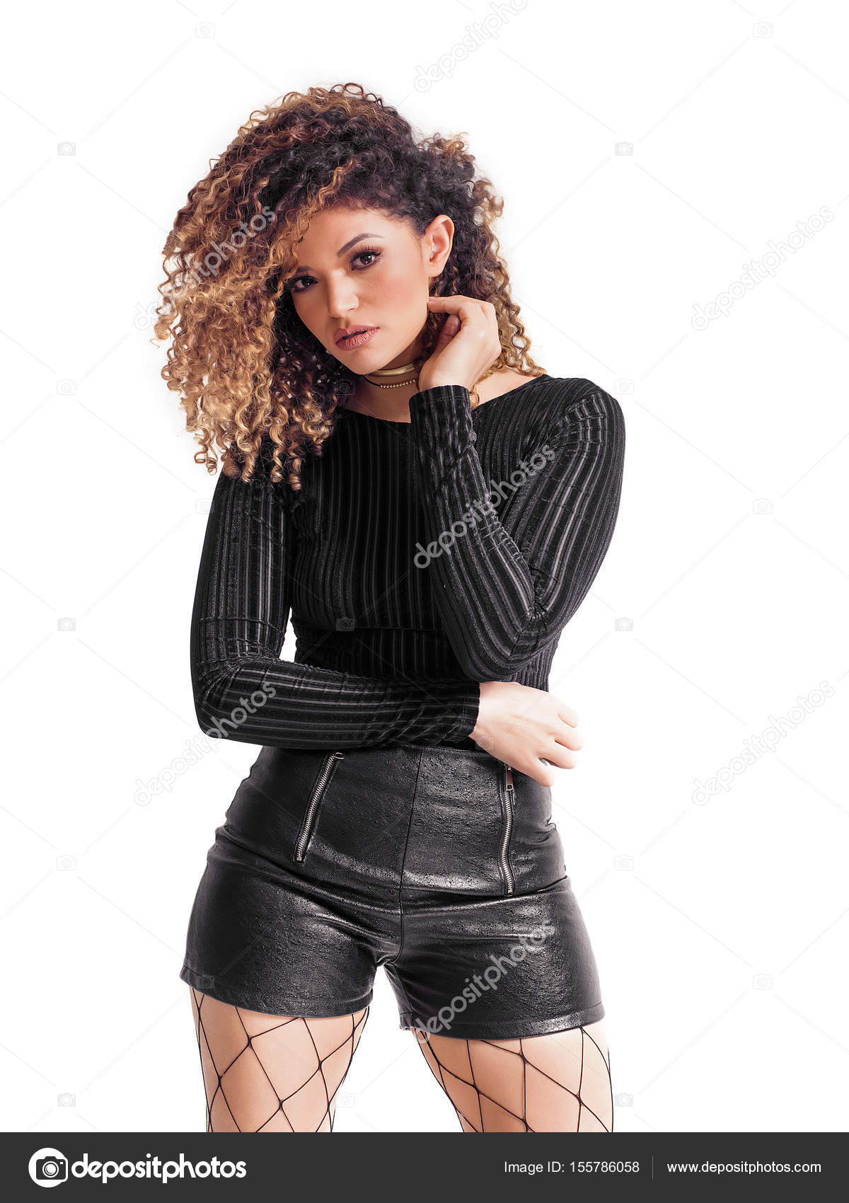 black sweater shorts