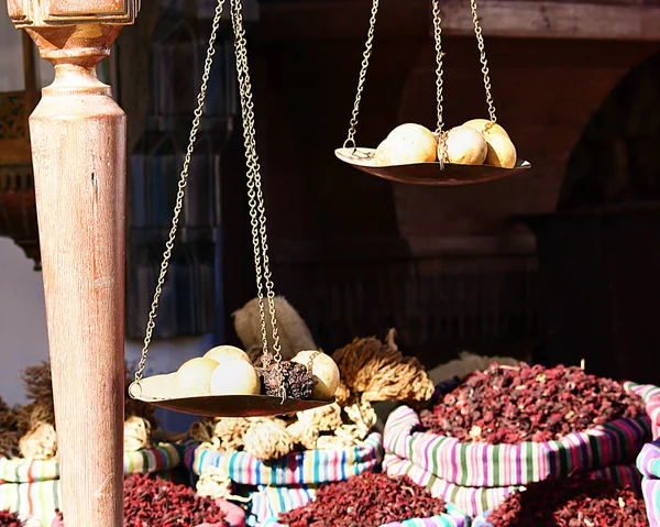 Soporte típico del mercado al aire libre egipcio Fotos de stock libres de derechos