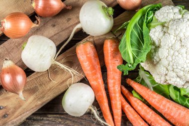 Taze organik sebze kümesi