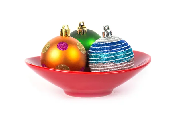 Christmas balls in vase — Stock Photo, Image