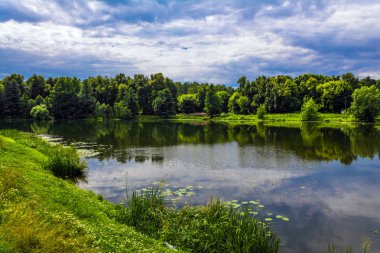 Şehir parkında gölet