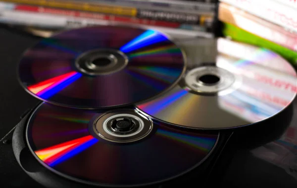 DVD diskleri ve durumları — Stok fotoğraf