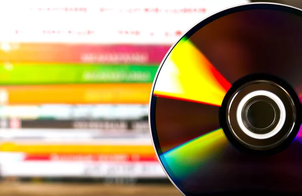 DVD диски и футляры — стоковое фото