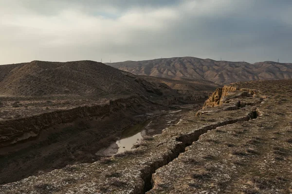 Yer kabuğundaki hatalar, depremin sonucu. — Stok fotoğraf