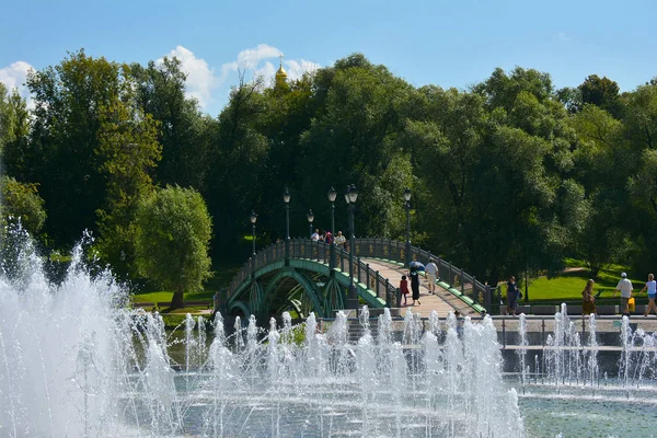 Fontána Parku Tsaritsyno Letní Čas — Stock fotografie