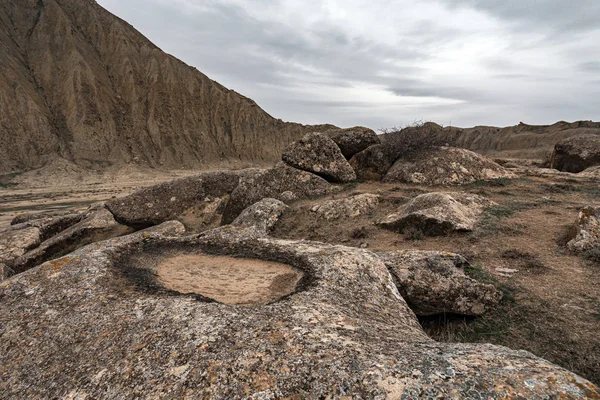 Pozostałości starożytnej cywilizacji. Rezerwat Gobustan, Azerbejdżan — Zdjęcie stockowe