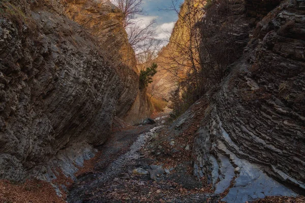 峡谷中的快速山河 — 图库照片