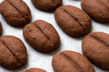 Kahve bisküvileri, ev yapımı tatlı pişirmeler.