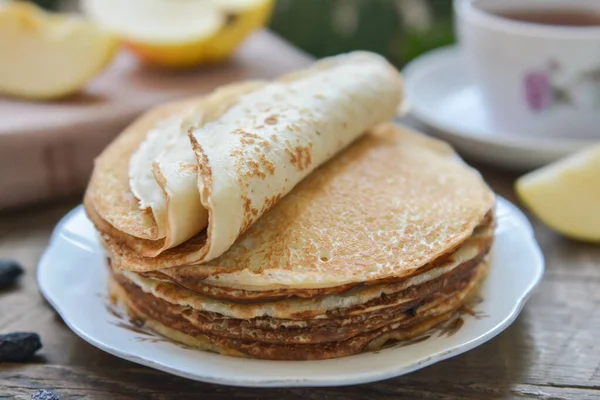 Baked Pancakes Plate — Stock Photo, Image