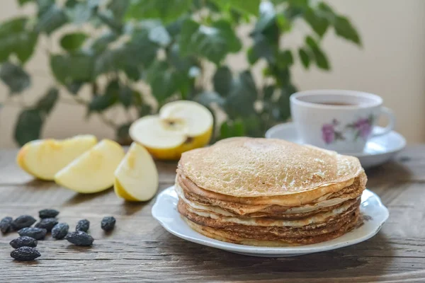 Baked Pancakes Plate — Stock Photo, Image