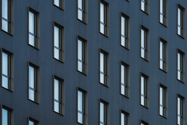 Rows Windows Residential Building — 스톡 사진