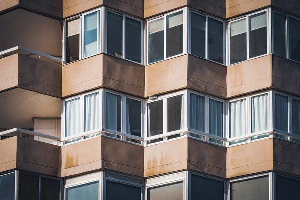 Varandas Edifício Residencial Urbano — Fotografia de Stock