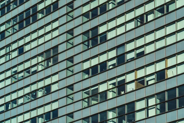 Filas Ventanas Acristaladas Fachada Moderno Edificio Oficinas — Foto de Stock