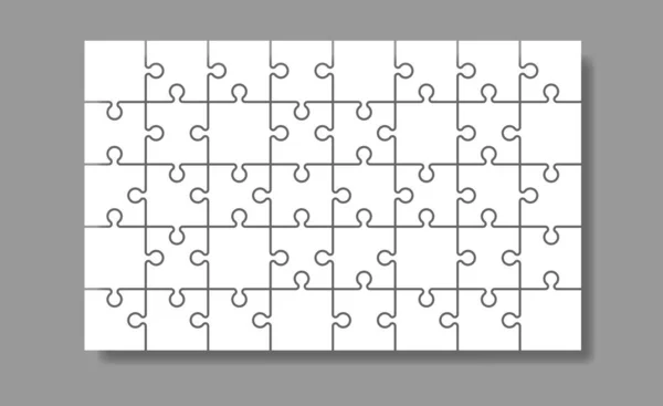 Много кусочков плоской головоломки презентации. Раздел сравнить сервис баннер. Форма шаблона векторной иллюстрации. 3-й абстрактный фон — стоковый вектор