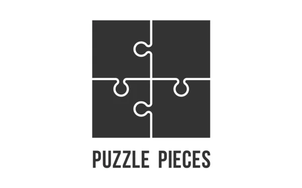 Puzzelstukjes platte vector icoon voor apps en websites — Stockvector