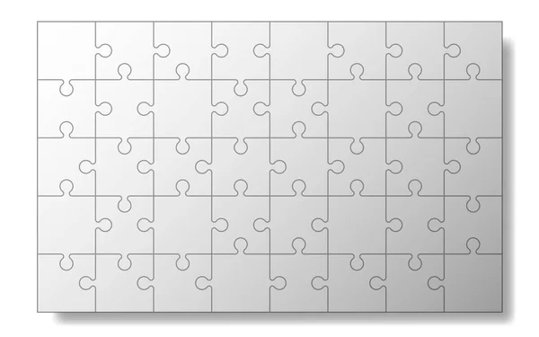 Шаблоны-головоломки, 40 штук, векторная иллюстрация — стоковый вектор