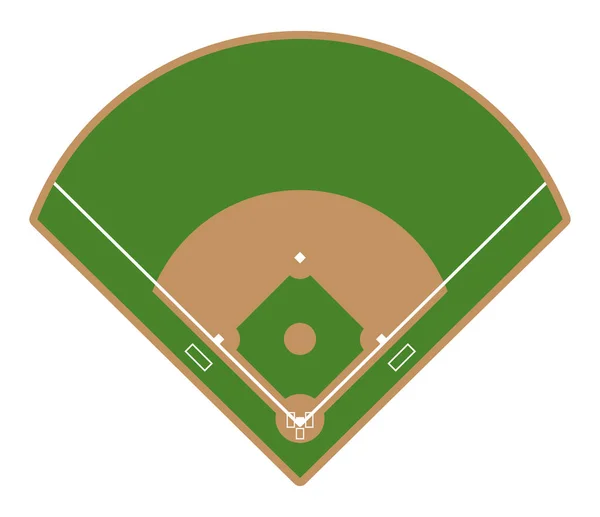 Baseball field icon. Flat illustration of baseball field vector icon for web design — Stock Vector