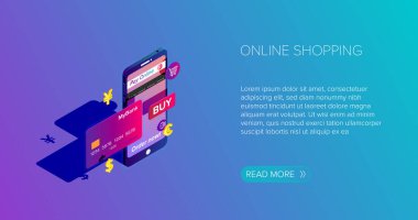 Shopping Online Mobile Phone VECTOR