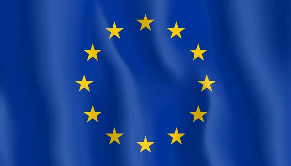 Vlag van de Europese Unie, Europese vlag in vectorafbeelding — Stockvector