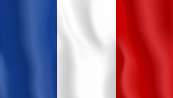 Icône vectorielle drapeau France. Drapeau agitant . — Image vectorielle