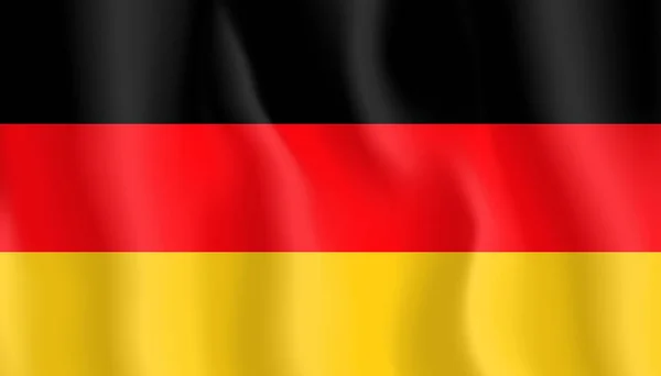 Német zászló vektor illusztráció. Németország zászlója. Színes zászló. — Stock Vector