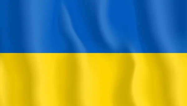 Flag Of Ukraine. Vector. Ukrainian wavong flag. — Stock vektor