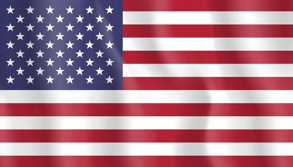 Ilustración de ondear bandera de Estados Unidos, icono de bandera aislada — Vector de stock