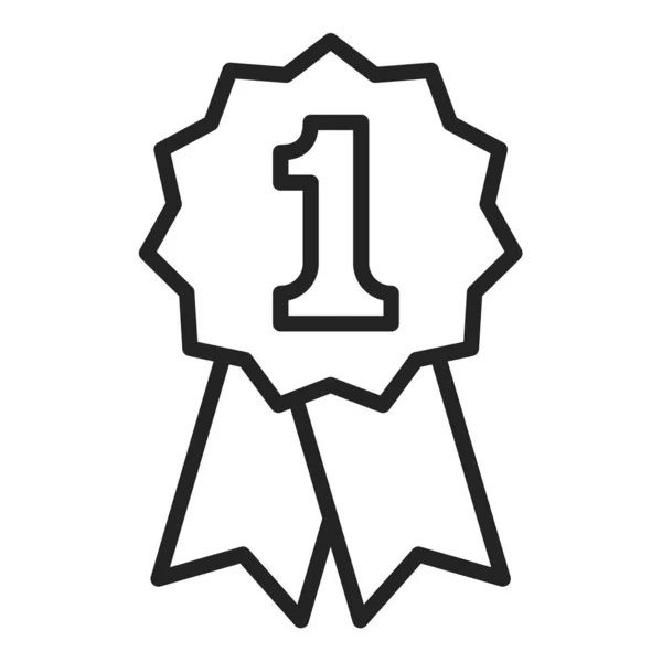 Ícone de vetor de conquista. Emblema de primeiro lugar. Logotipo do prémio do vencedor . —  Vetores de Stock